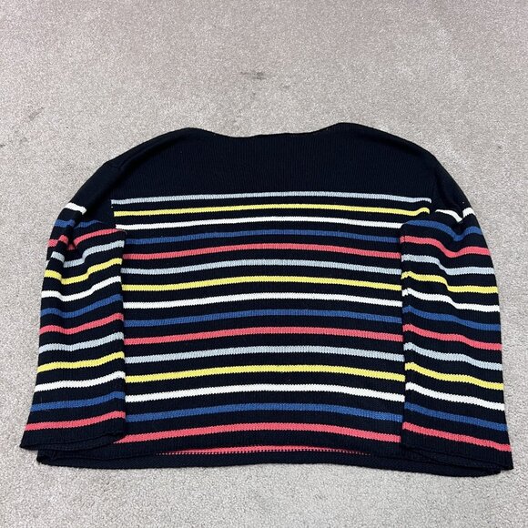 Premise Sweater Women’s Multicolored Striped Long Sleeve Pullover Size Large - Picture 10 of 11